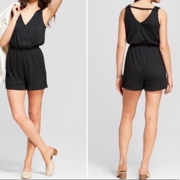 Universal Thread Pants - 3/$25 Universal Threads Black Faux Wrap Romper